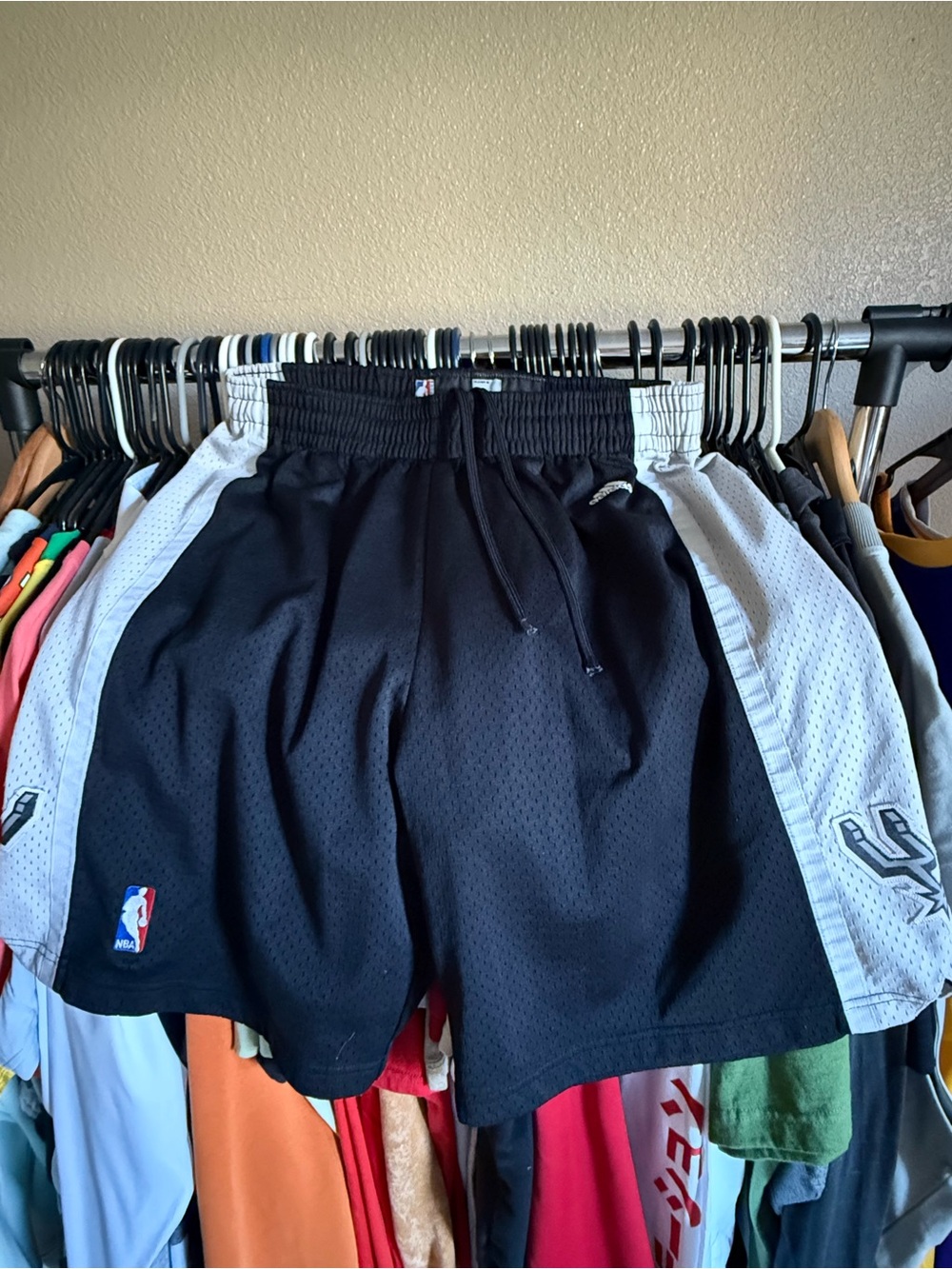 adidas Black & Gray San Antonio Spurs Mesh Sports